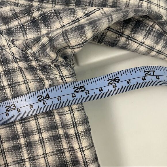 QUICKSILVER GRAY/BLUE CHECKERED BUTTON DOWN Longsleeve Shirt cotton XL‎ - Picture 6 of 7